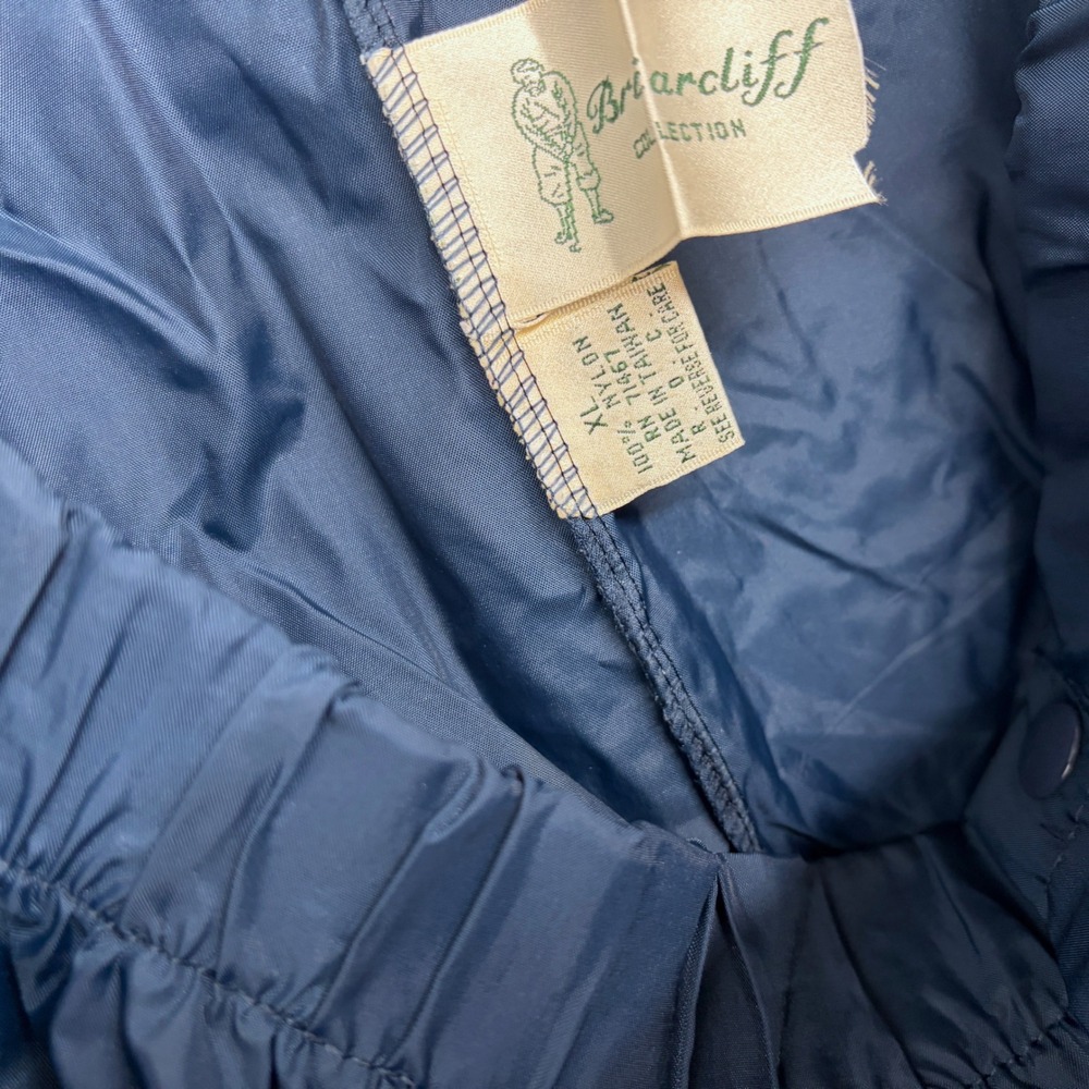Vintage Briarcliff Collection Windbreaker Golf Pants XL‎ Mens Navy Blue Nylon - Picture 5 of 11